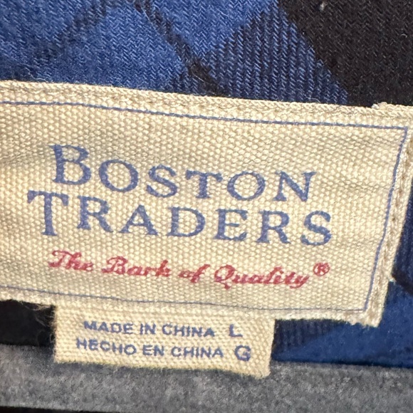 BOSTON TRADERS Men’s LG Blue Blk
Quilted Lining Snap Zip Jacket Coat Shacket EUC - Picture 11 of 16